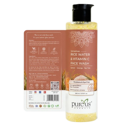 Image 2 of Pureus Herbals Somashree Rice Water & Vitamin C Face Wash
