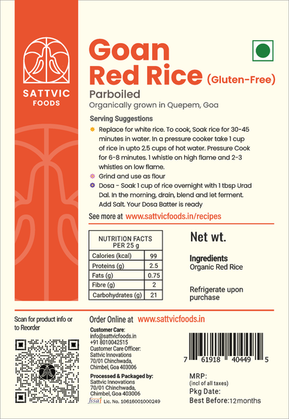 Image 6 of Sattvic Foods Organic Goan Red Rice | Fibre-Rich & Low GI