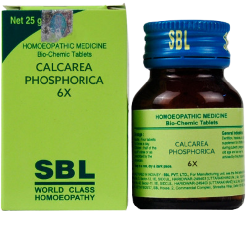 Image 1 of 6X / 25 gm for the product SBL Homeopathy Calcarea Phosphorica Biochemic Tablets