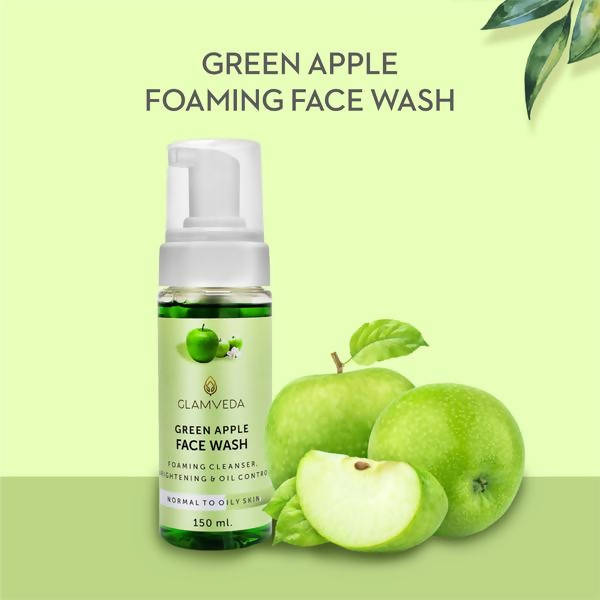 Image 2 of Glamveda Green Apple Brightening Foaming Face Wash