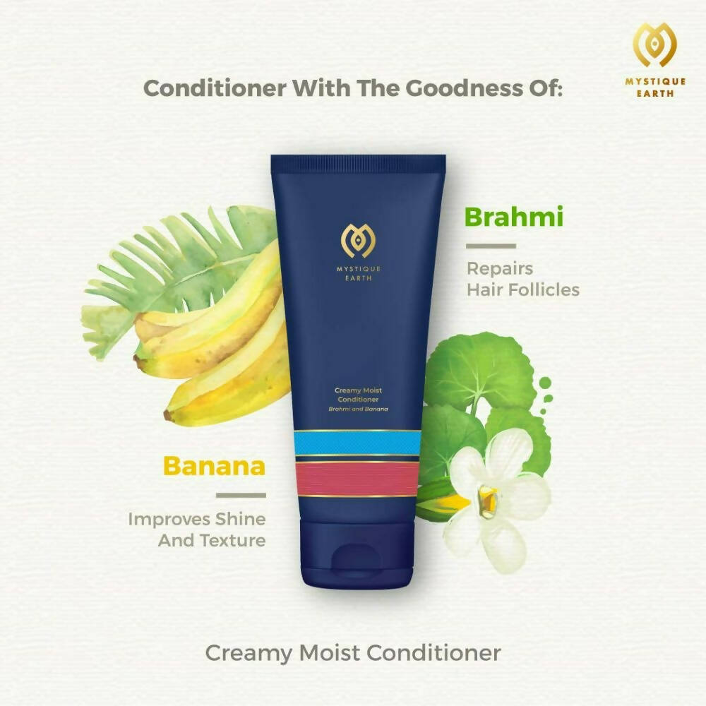 Image 2 of Mystique Earth Creamy Moist Conditioner With Richness Of Brahmi & Banana