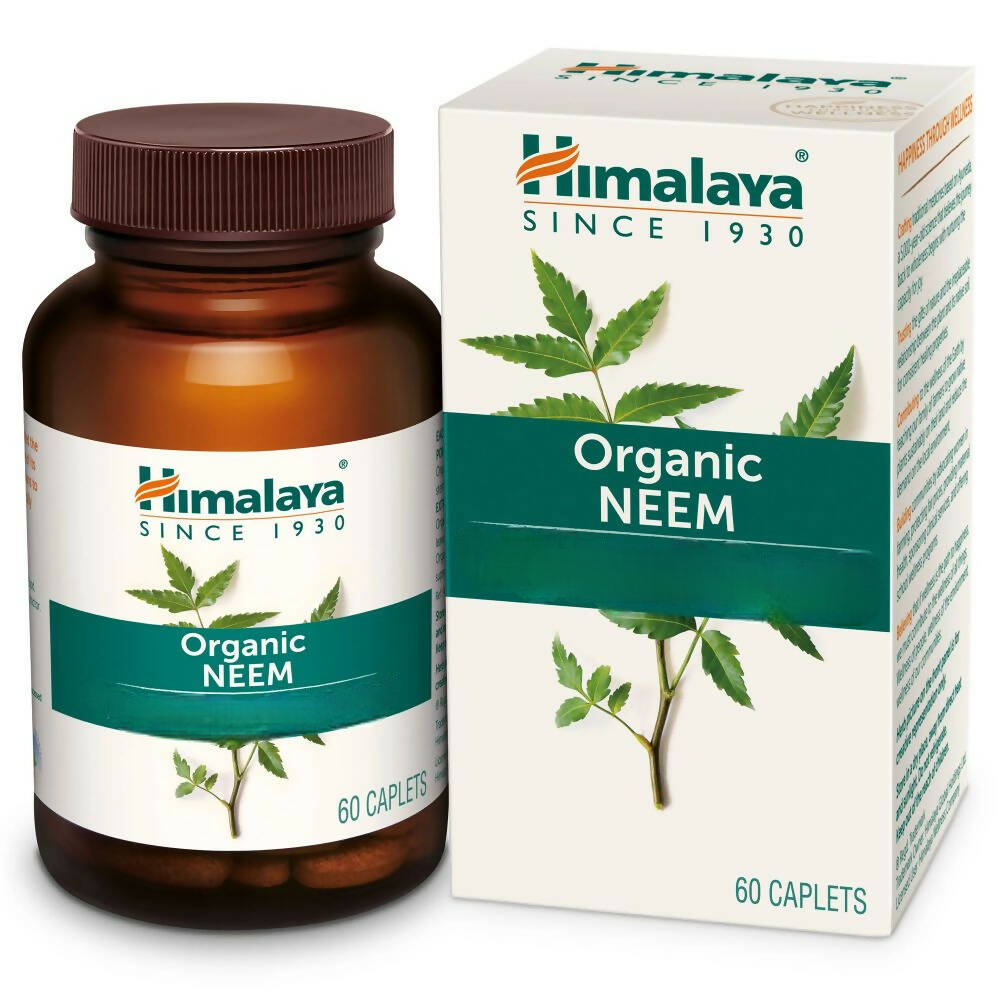 Image 1 of 60 caplets for the product Himalaya Herbals Organic Neem Caplets