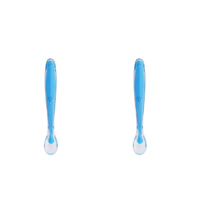 Image 5 of Pack of 2 for the product Safe-O-Kid Soft Tip Silicone Spoon, Blue For Kids Protection