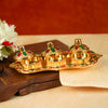 Image 1 of Sri Rudra Fiber Gold Kumkum Haldi Chandan Tray (SR 01962)