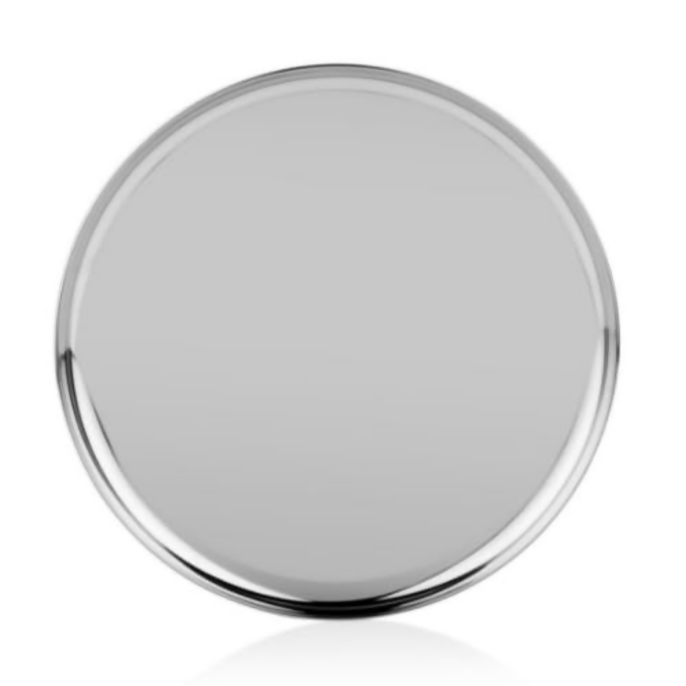 Image 4 of Vinod Mirror Finished Bangla Bogi Steel Dinner Plate - Pack of 6