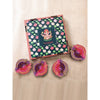 Image 1 of Tied Ribbons Set of 4 Red & Violet Textured Terracotta Diyas