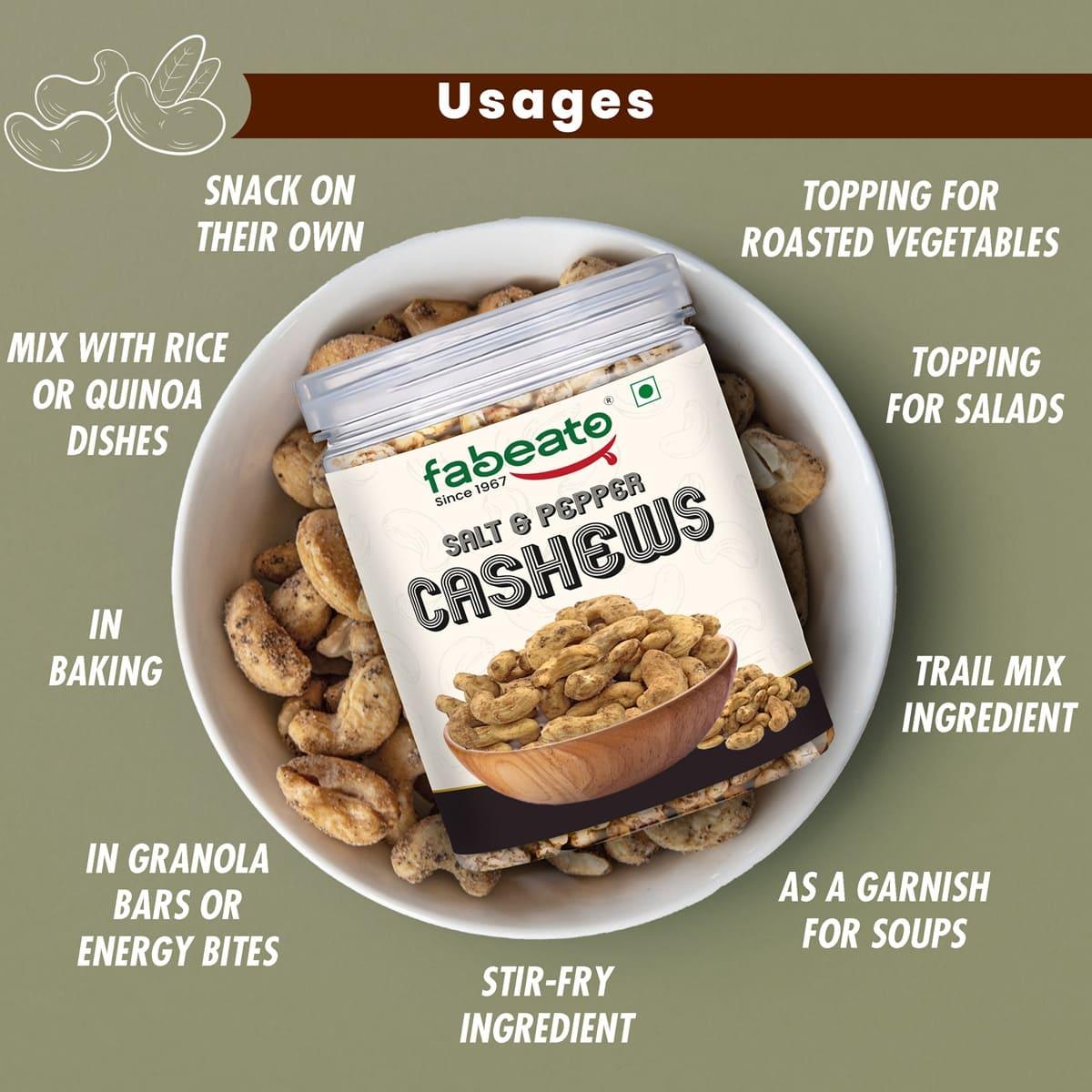 Image 4 of Fabeato Salt & Pepper Cashews 250g