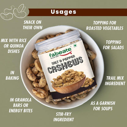 Image 4 of Fabeato Salt & Pepper Cashews 250g