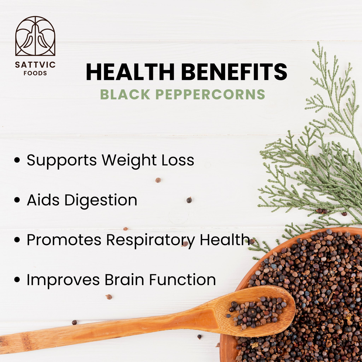 Image 4 of Sattvic Foods Sun-Dried Black Peppercorns | Natural & Chemical-Free