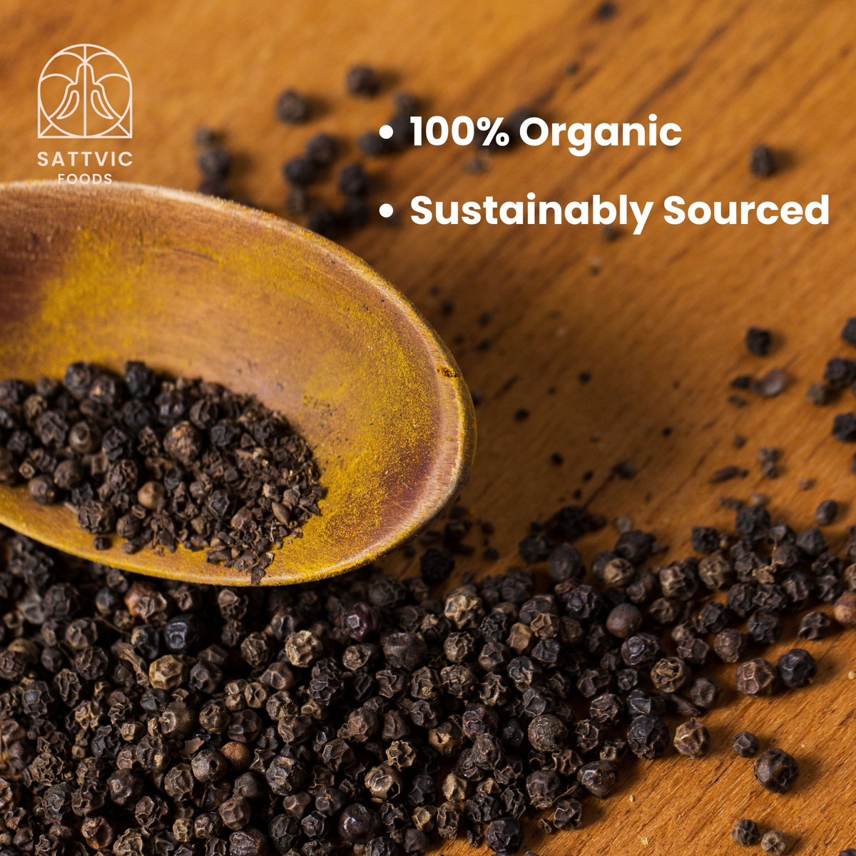 Image 3 of Sattvic Foods Sun-Dried Black Peppercorns | Natural & Chemical-Free