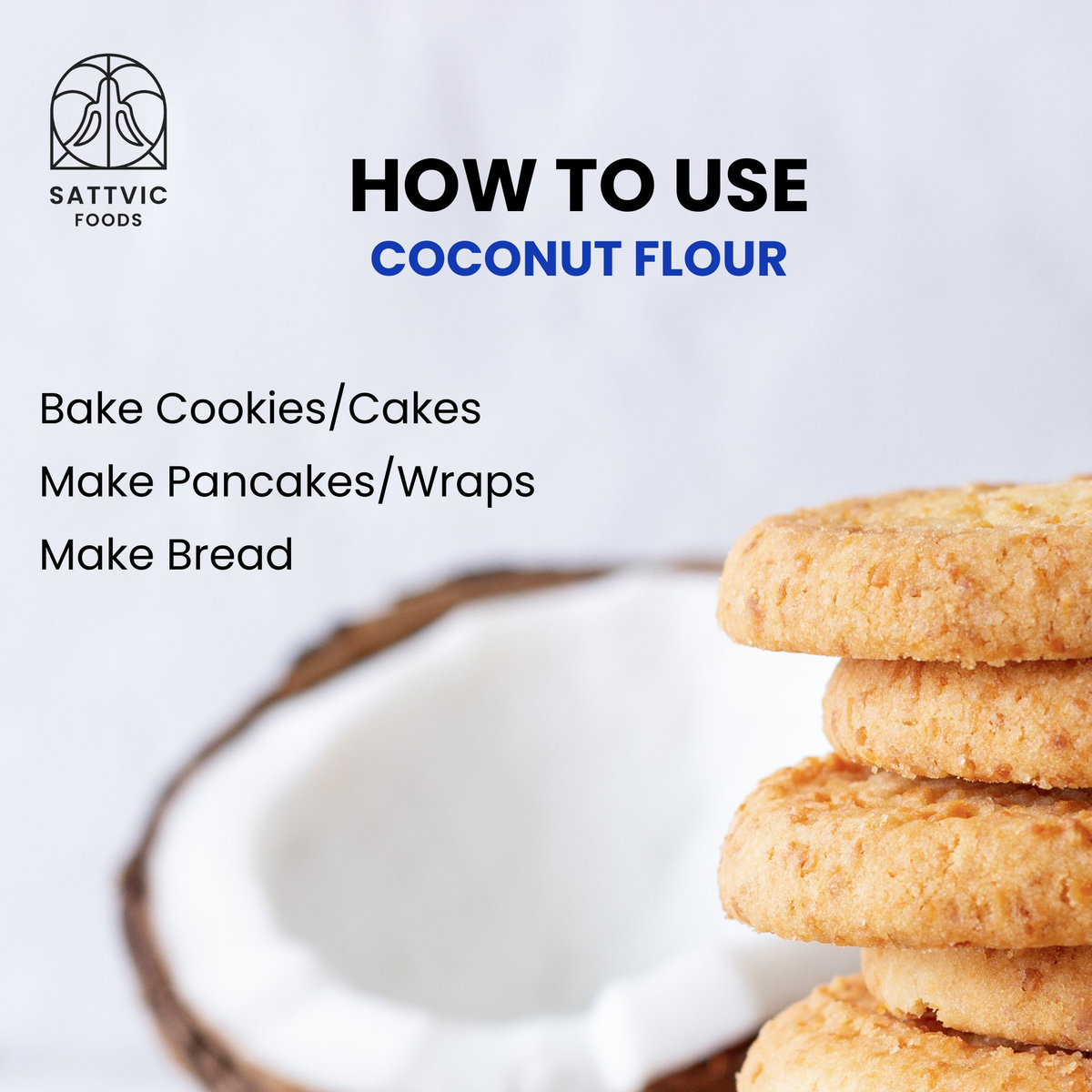 Image 5 of Sattvic Foods Coconut Flour | Defatted | Keto-Friendly