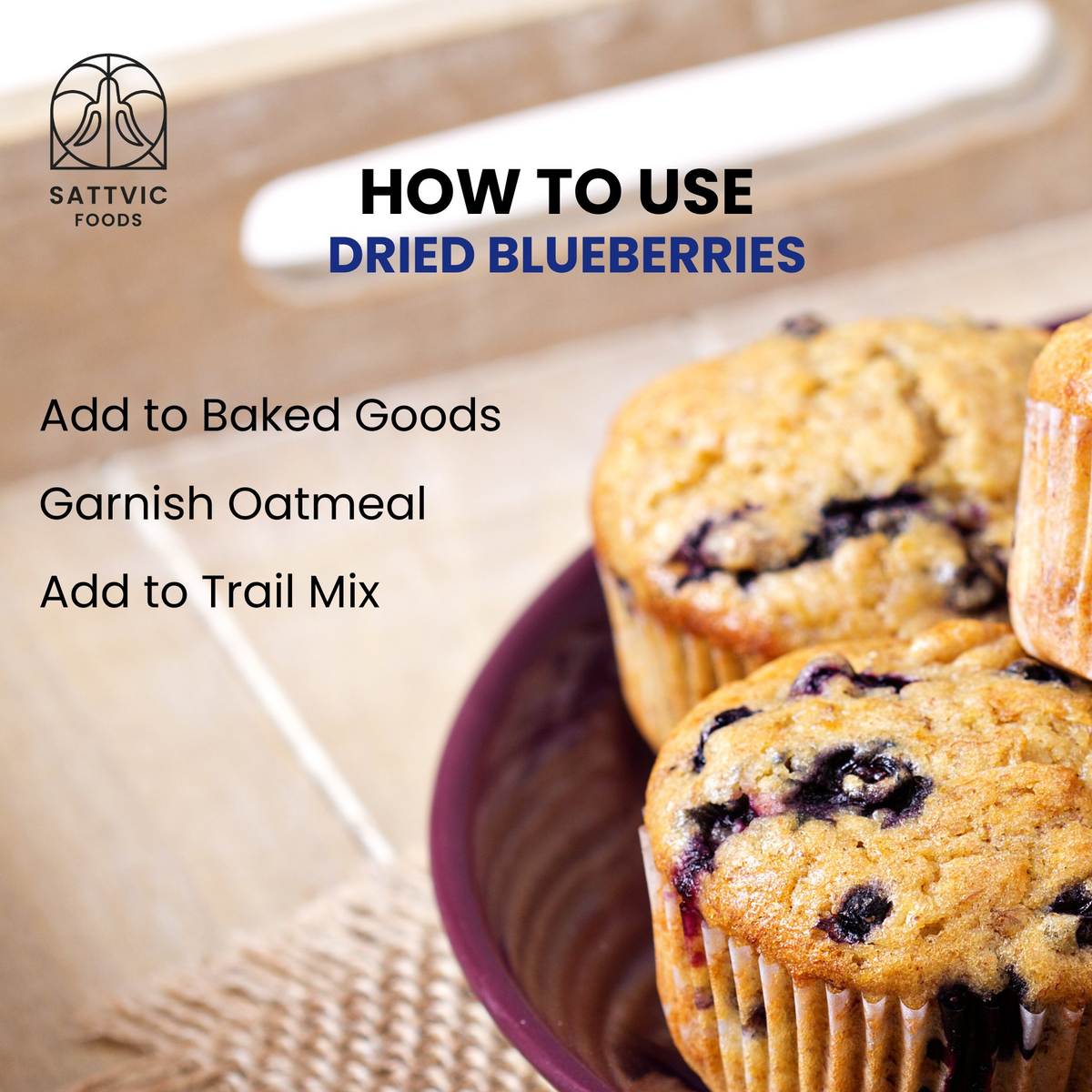 Image 5 of Sattvic Foods Dried Blueberries