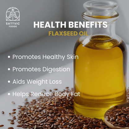 Image 4 of Sattvic Foods Flaxseed Oil | Rich in Omega-3 | Organic & Cold Pressed