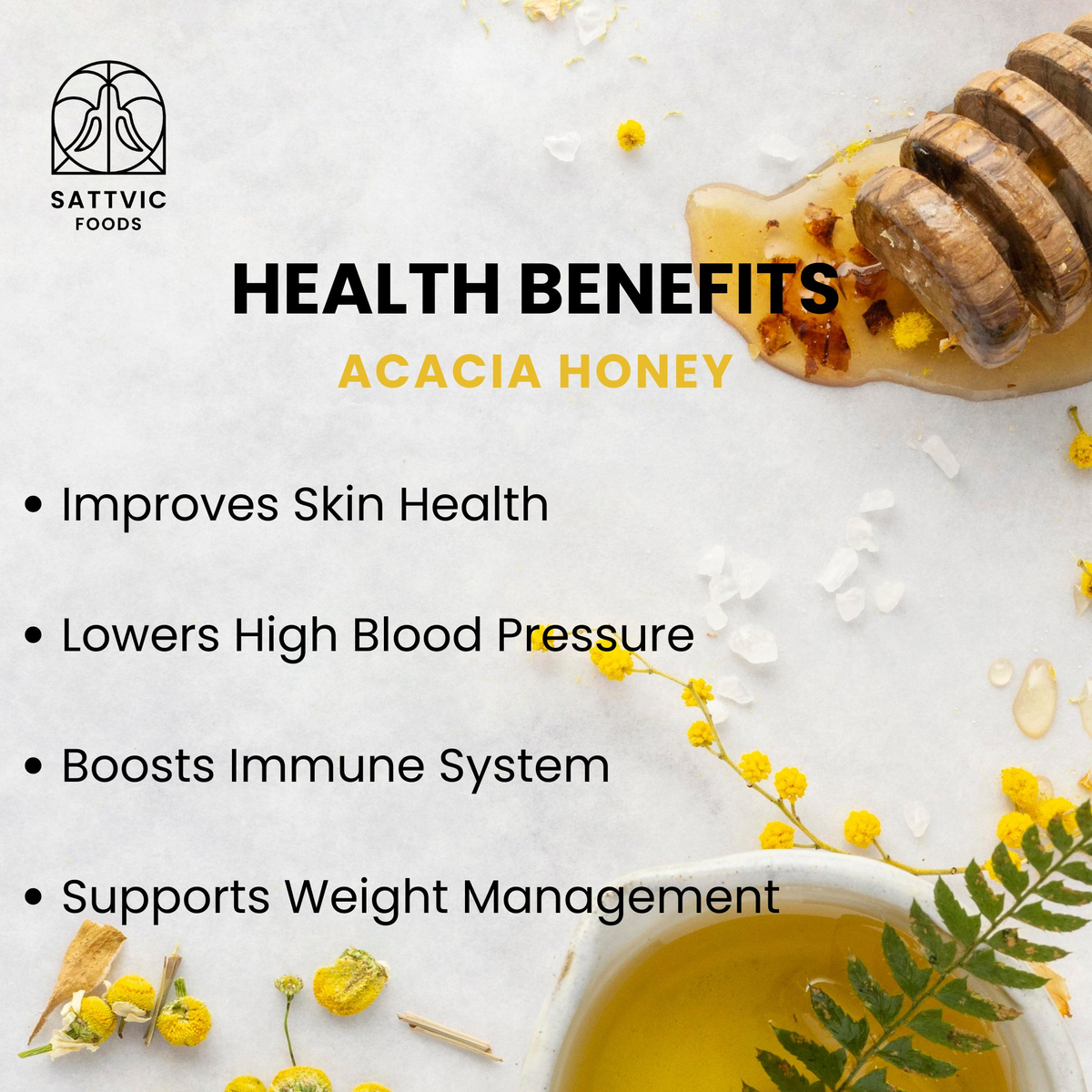 Image 4 of Sattvic Foods Raw Acacia Honey | Honey of Kashmir