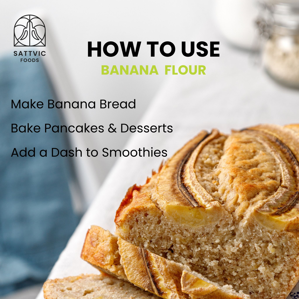 Image 4 of Sattvic Foods Raw Banana Flour | Natural Gluten-Free | Superfood
