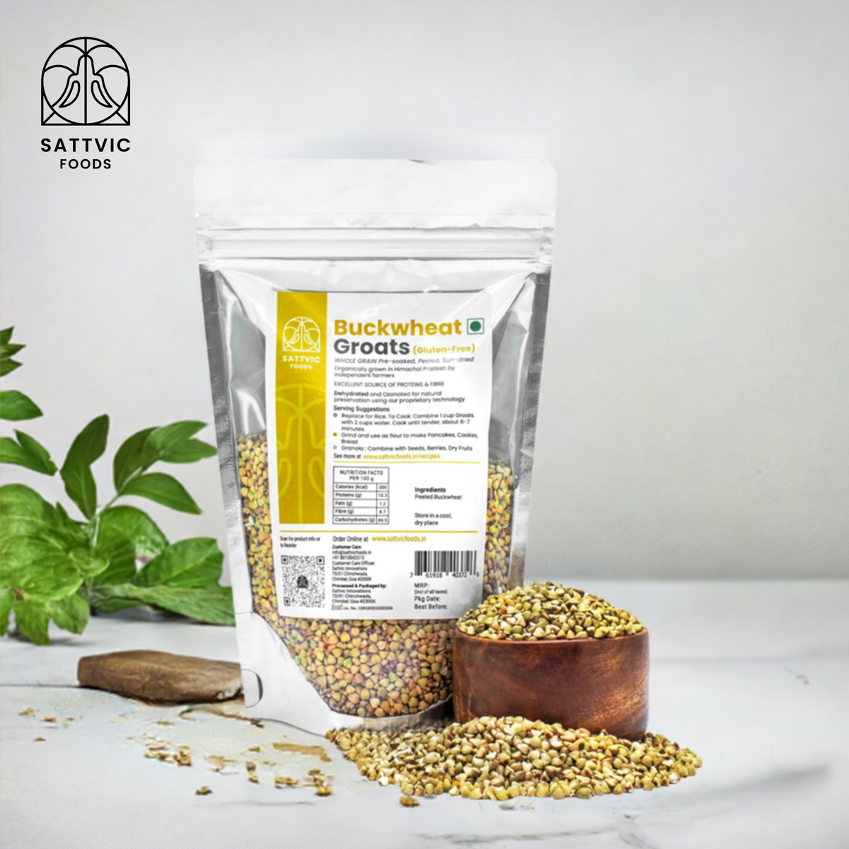 Image 2 of Sattvic Foods Buckwheat Groats | Gluten-free, Protein & Fibre Packed