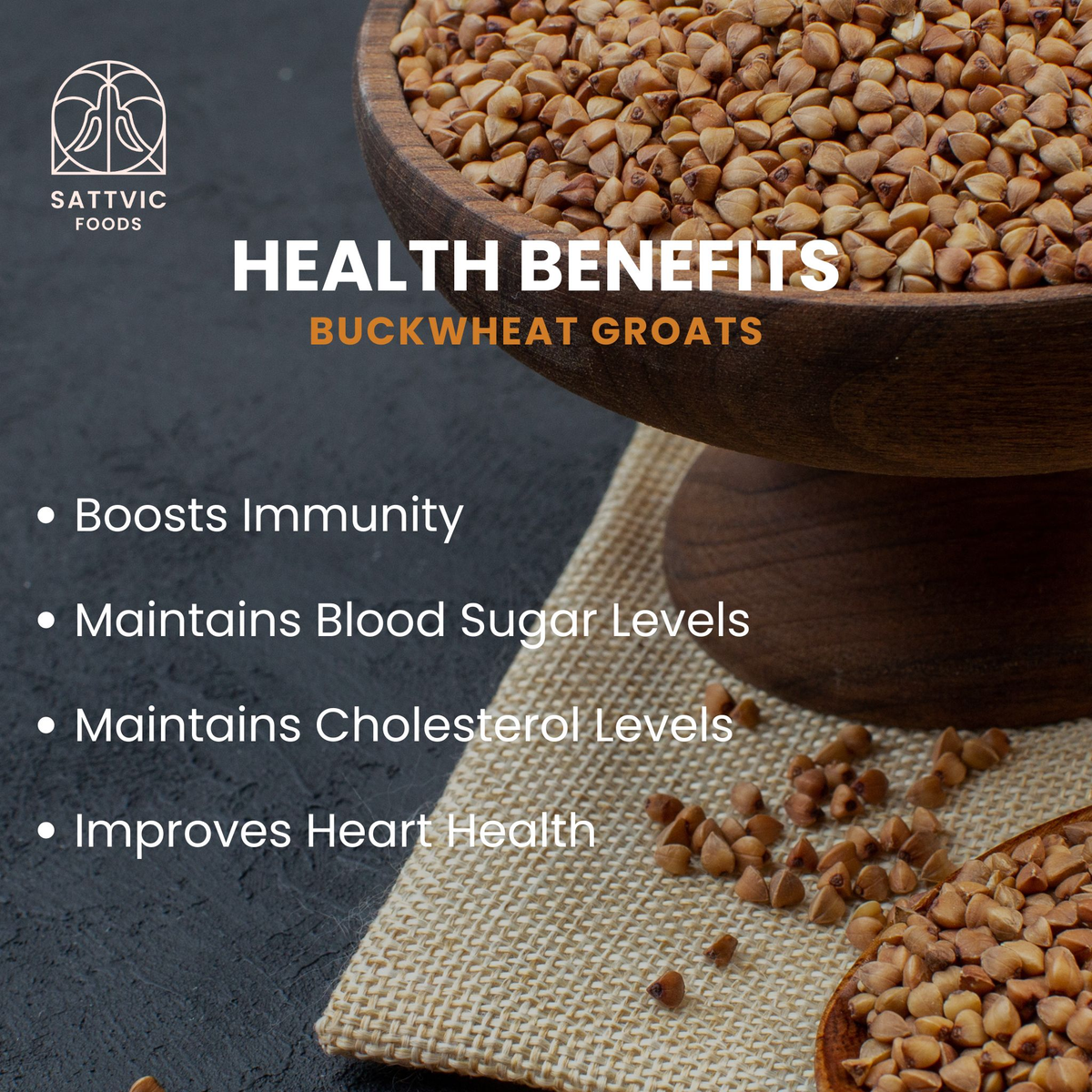 Image 4 of Sattvic Foods Buckwheat Groats | Gluten-free, Protein & Fibre Packed