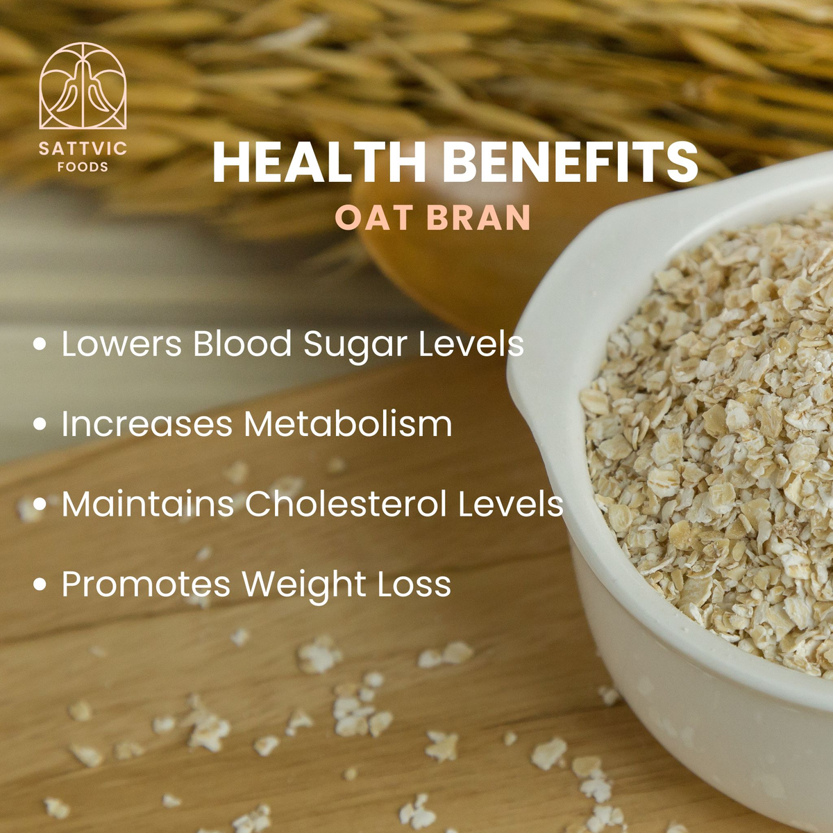 Image 4 of Sattvic Foods Oat Bran - Gluten-free & Fibre-Rich