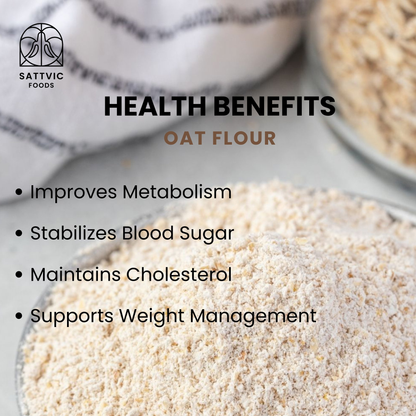 Image 4 of Sattvic Foods Oat Flour | Stone-Ground, Whole-Grain & Gluten-Free