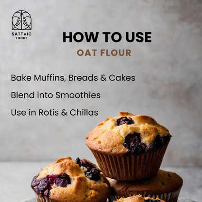 Image 5 of Sattvic Foods Oat Flour | Stone-Ground, Whole-Grain & Gluten-Free