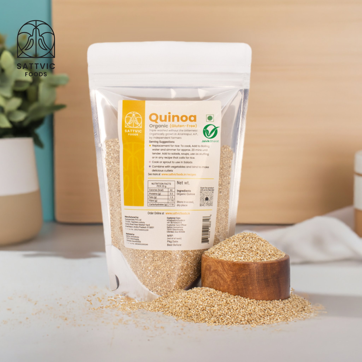 Image 2 of Sattvic Foods Organic Quinoa |  Gluten-free | Low Glycemic Index