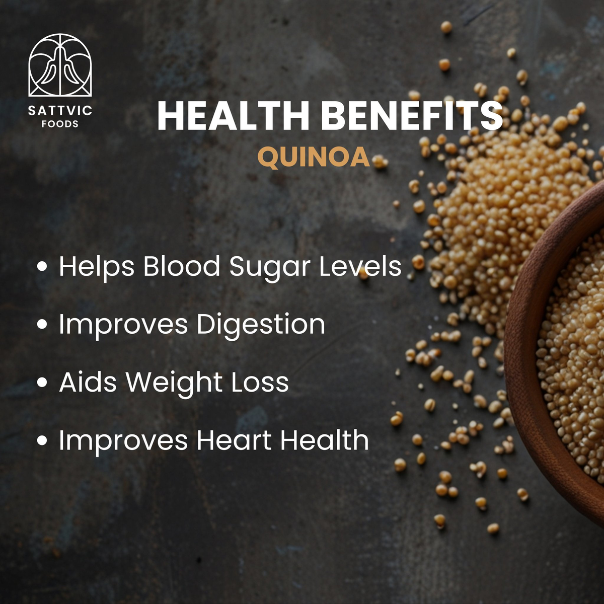 Image 4 of Sattvic Foods Organic Quinoa |  Gluten-free | Low Glycemic Index