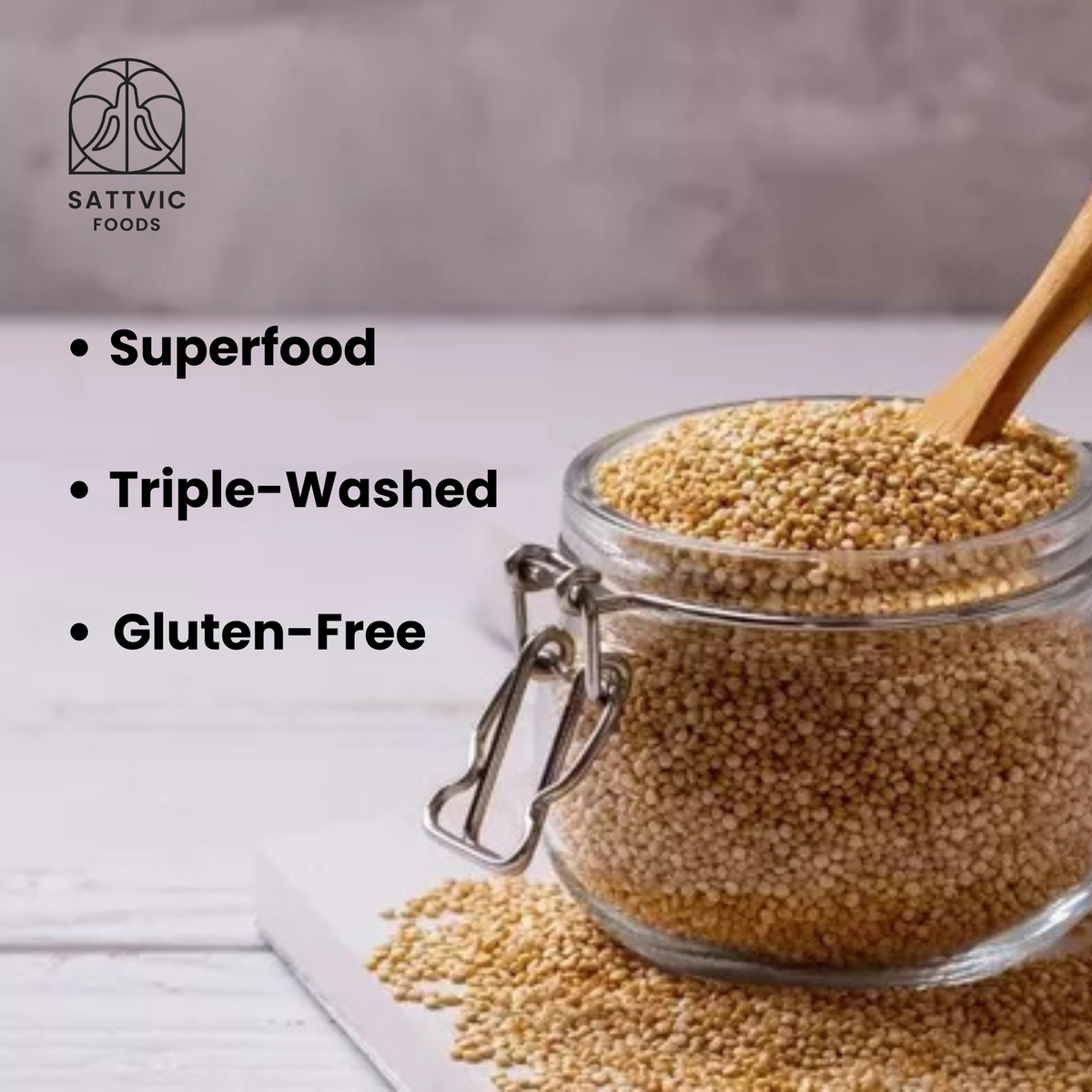 Image 3 of Sattvic Foods Organic Quinoa |  Gluten-free | Low Glycemic Index