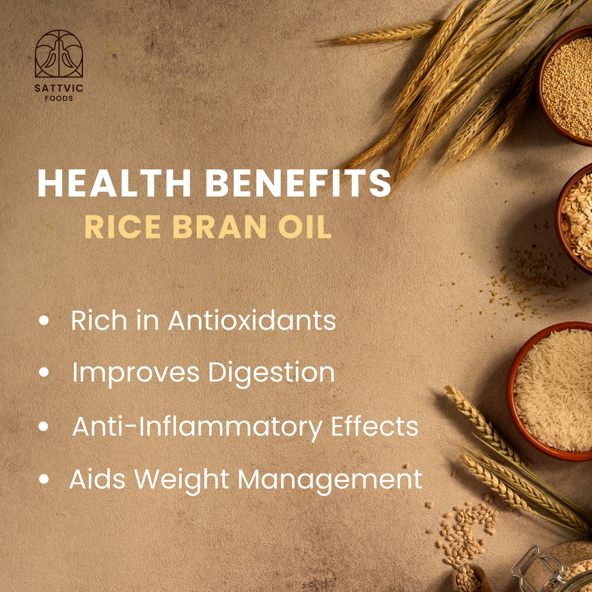 Image 4 of Sattvic Foods Rice Bran Oil | Cold-Pressed & Healthy Cooking Oil