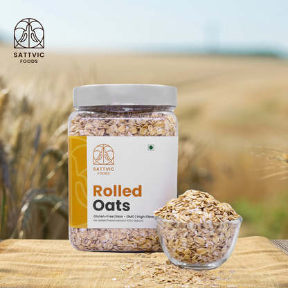 Image 2 of Sattvic Foods Rolled Oats | Jumbo-Sized, Gluten-free, Fibre-Rich