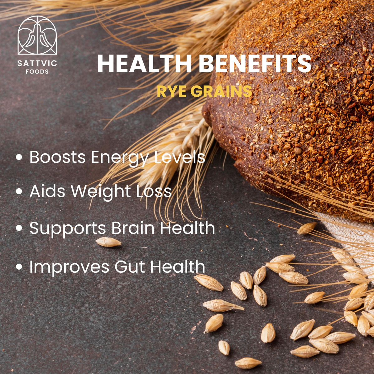 Image 4 of Sattvic Foods Himalayan Rye Grains | Rich in Dietary Fibre