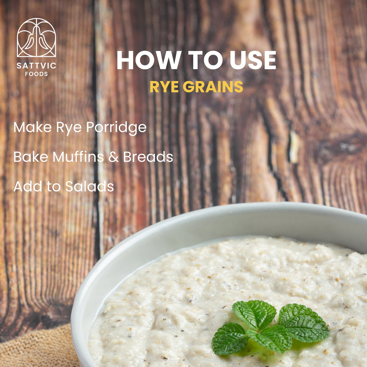 Image 5 of Sattvic Foods Himalayan Rye Grains | Rich in Dietary Fibre