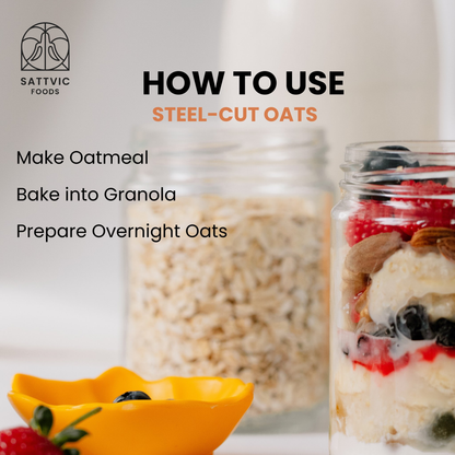 Image 4 of Sattvic Foods Steel Cut Oats | Gluten-free & Low GI