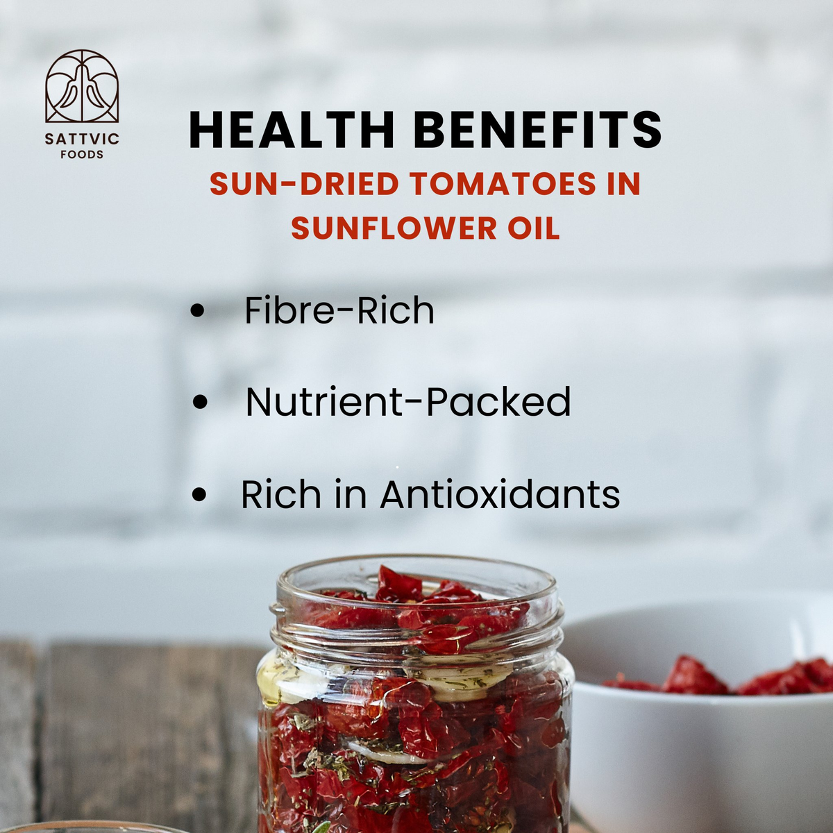 Image 4 of Sattvic Foods Sun-Dried Tomatoes in Sunflower Oil | Ready to Eat