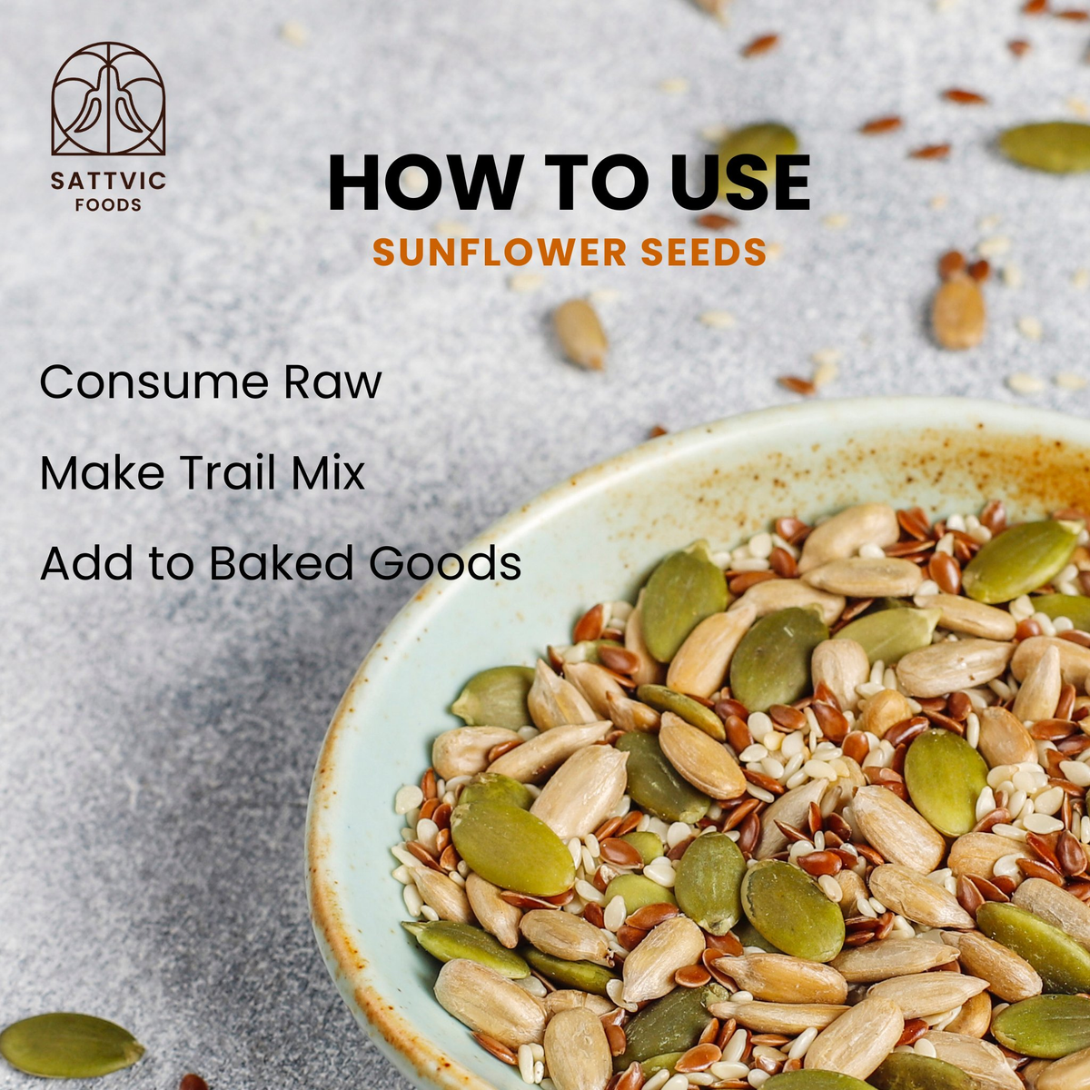 Image 4 of Sattvic Foods Raw Sunflower Seeds (No Shell)
