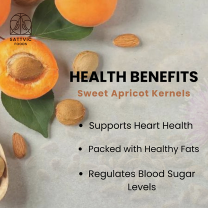 Image 3 of Sattvic Foods Sweet Apricot Kernels | Immune Boosting & Heart Healthy