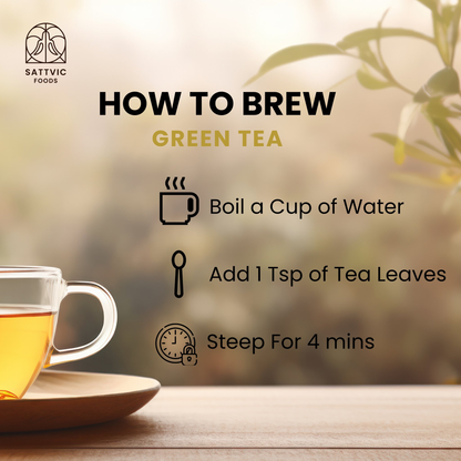 Image 4 of Sattvic Foods Green Tea - Nature’s Curls | Whole Leaf Grade