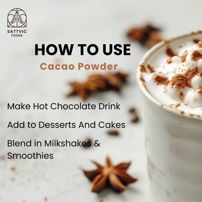 Image 5 of Sattvic Foods Cacao Powder | Pure & Non-Alkalised