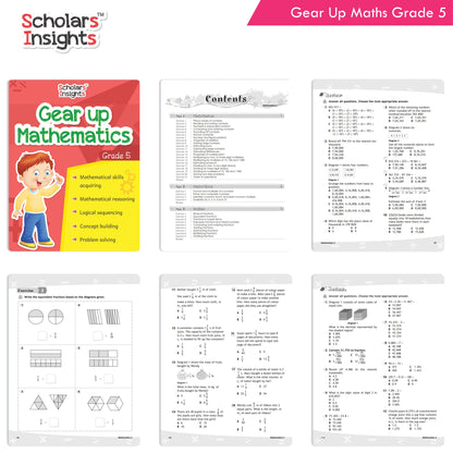 Image 4 of Scholars Insights Gear Up English & Maths Grade 5 Books Set Of 2| Grammar Skills, Maths Logical Reasoning, Problem Solving Book| Ages 10-11 Years