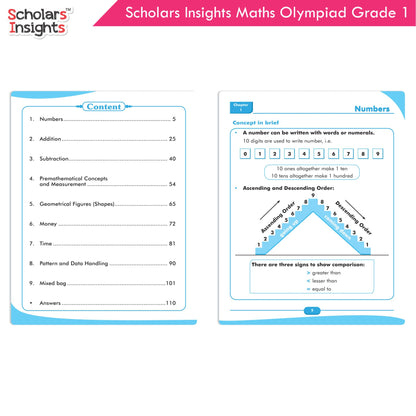 Image 5 of Scholars Insights Olympiad English, Maths and Science Workbooks Set Grade 1| Set of 3| Ages 6 - 8 Year