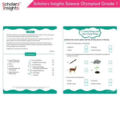 Image 6 of Scholars Insights Olympiad English, Maths and Science Workbooks Set Grade 1| Set of 3| Ages 6 - 8 Year