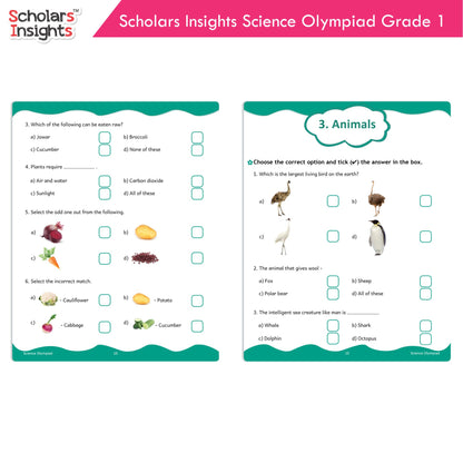 Image 7 of Scholars Insights Olympiad English, Maths and Science Workbooks Set Grade 1| Set of 3| Ages 6 - 8 Year