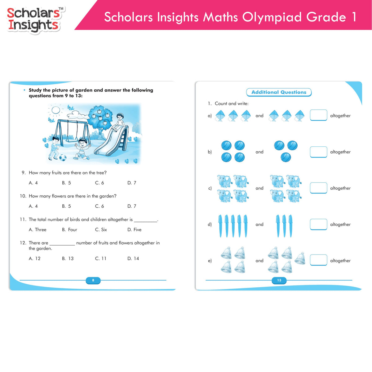 Image 9 of Scholars Insights Olympiad English, Maths and Science Workbooks Set Grade 1| Set of 3| Ages 6 - 8 Year