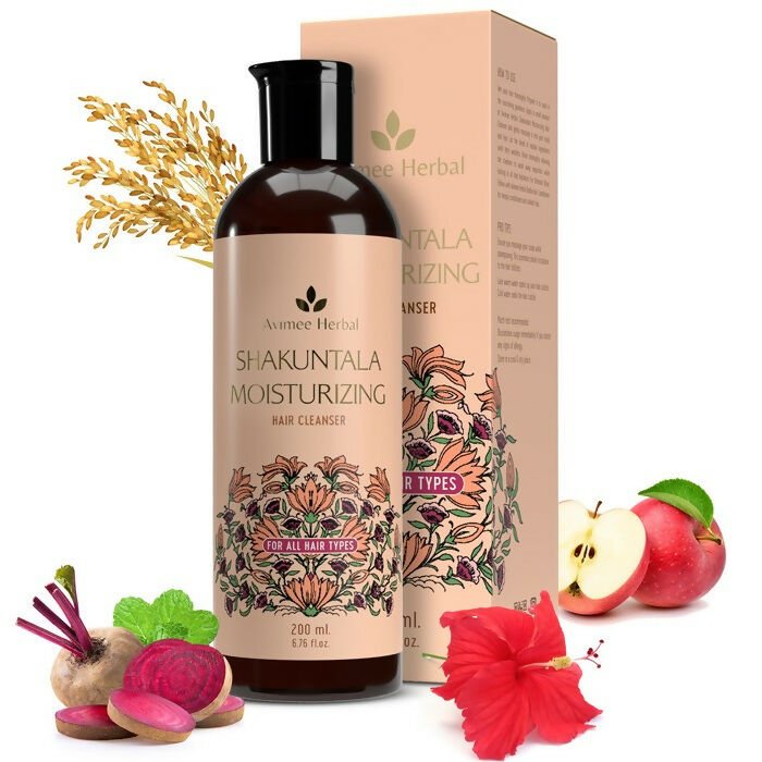 Image 1 of Avimee Herbal Shakuntala Moisturizing Hair Cleanser For Silky, Shiny & Strong Hair With Aloe Vera, Apple Cider Vinegar, Rice Protein & Keratin Protein
