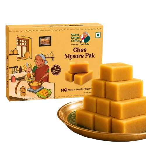 Image 1 of 100 gm / Pack of 1 for the product Sweet Karam Coffee Ghee Mysore Pak