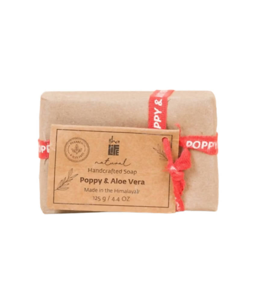 Image 1 of 125 gm for the product Isha Life Poppy & Aloe Vera Soap