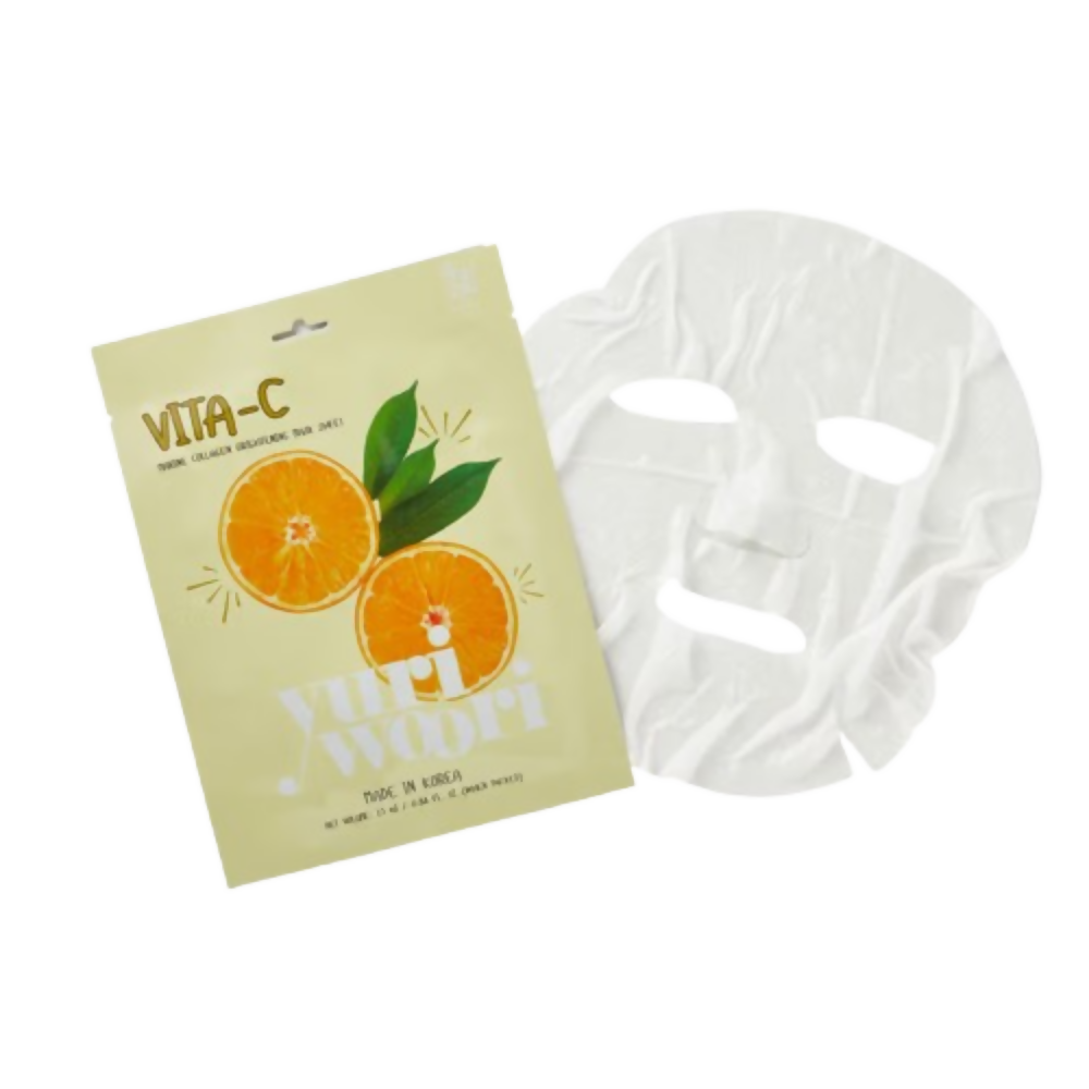 Image 1 of 25 ml / Pack of 1 for the product Yuri Woori Vita-C Marine Collagen Brightening Sheet Mask