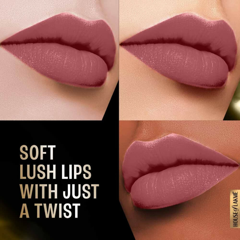 Image 4 of Lakme Forever Matte Lipstick, Made With French Rose Oil Extracts - Pink Geranium