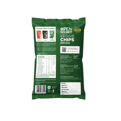 Image 6 of Open Secret Spinach Chips | Healthy Snacks, 0% Palm Oil, Contains Protein and Vegetables | Guilt Free