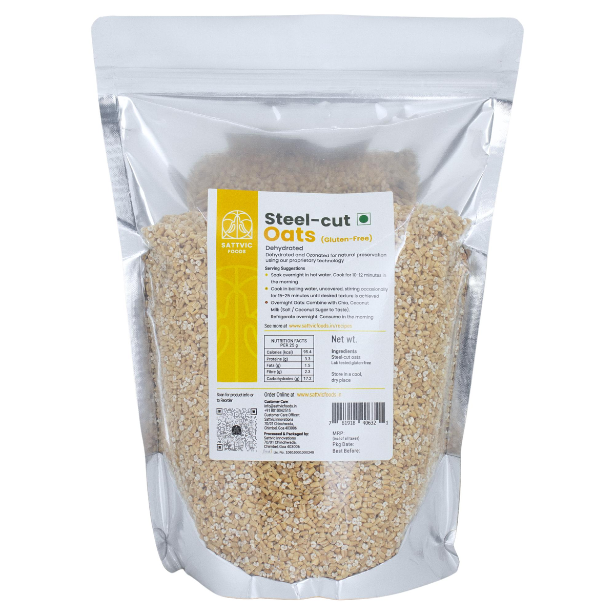 Image 11 of Sattvic Foods Steel Cut Oats | Gluten-free & Low GI