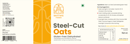 Image 9 of Sattvic Foods Steel Cut Oats | Gluten-free & Low GI